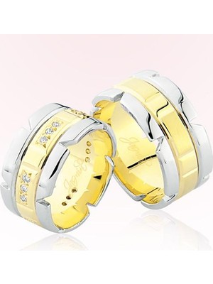 Harem Altın Iki Renk Altın Alyans 4003