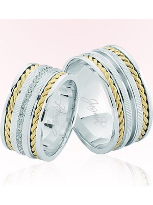 Harem Altın Sarı Şeritli Altın Alyans 1206-2