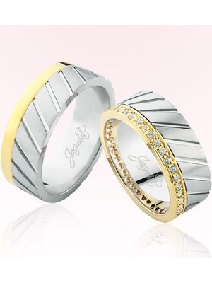 Harem Altın Iki Renk Altın Alyans 3603