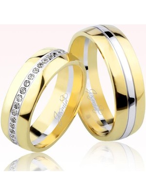 Harem Altın Taşlı Altın Alyans 0204-2