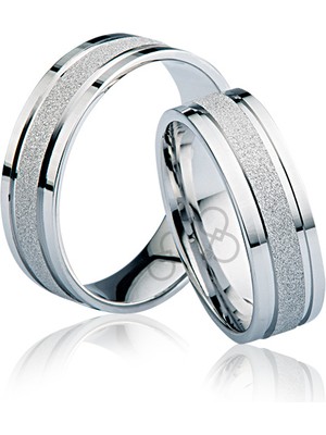 Harem Altın Beyaz Şeritli Altın Alyans 3404-2