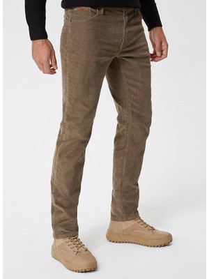 Lee Cooper 221 Lcm 221005 Ricky Nd 1 Yüksek Bel Regular Straight Düz Bej Erkek Chino Pantolon