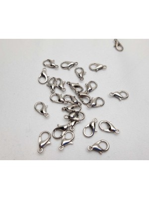 Be Beauty Metal Takı Papağan Klipsi Gümüş  Renginde (50 Adet) 10 mm