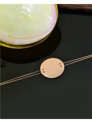 Papatya Silver 925 Ayar Gümüş Plaka Kadın Bileklik