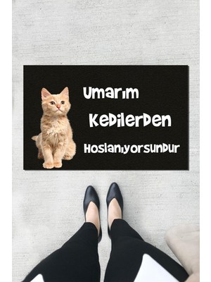 Buket Home Umarım Kapı Önü Paspası Dekoratif Kapı Paspası Dış Mekân Paspas Ev Içi Paspası 45X70CM