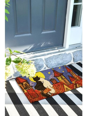 Buket Home Kapı Önü Paspası Dekoratif Kapı Paspası Dış Mekân Paspas Ev Içi Paspası 45X70CM