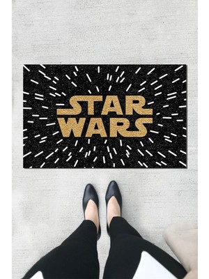 Buket Home Star Wars Kapı Önü Paspası Dekoratif Kapı Paspası Dış Mekân Paspas Ev Içi Paspası 45X70CM