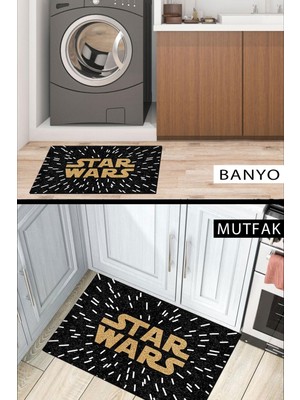 Buket Home Star Wars Kapı Önü Paspası Dekoratif Kapı Paspası Dış Mekân Paspas Ev Içi Paspası 45X70CM