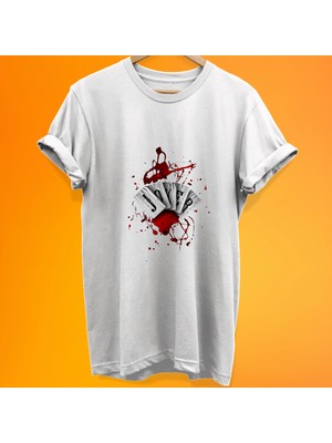 Remonz Joker Baskılı %100 Pamuk Oversize T-Shirt Büyük Beden Tişört