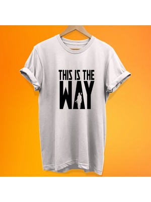 Remonz The Mandalorian Baskılı %100 Pamuk Oversize T-Shirt Büyük Beden Tişört