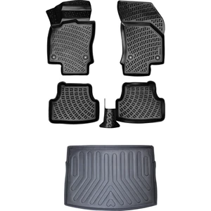 Volkswagen Golf 7 3D Havuzlu Paspas 2013-2019  + Bagaj Havuzu