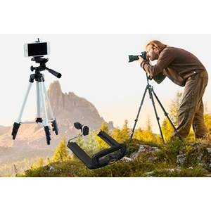 Tripod : Telefon ve Kamera Tutucu Ayak + Telefon Tutucu - 105CM