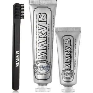 Diş Macunu 85 ml + 25 ml + Marvis Orta Sert Diş Fırçası 3'lü Set