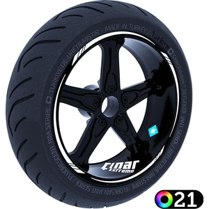 Çınar Extreme 4 Parçalı Keskin Jant Şeridi Sticker Reflektif, Floresan, Özel Renkler Çınar Extreme
