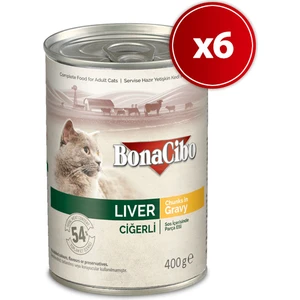 Soslu Ciğerli Yaş Kedi Maması 400 gr X6 Adet