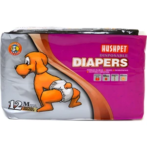 Hushpet Köpek Alt Tuvalet Bezi 12 Adet M Hush Pet Diapers Medium 12'li Köpek Bezi