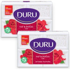 Saf & Doğal Gül 8 Adet Beyaz Kalıp Sabun 2 x 600 gr