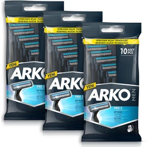Arko Men T2 Pro Tıraş Bıçağı 3'lü 30 Kullan At Bıçak