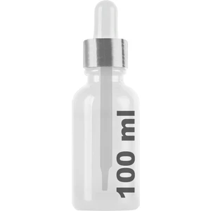 100 cc Şeffaf Damlalık Metal Gümüş Sızdırmaz Kapaklı 100 ml Dropper Cam Serum Şişesi 1 Adet