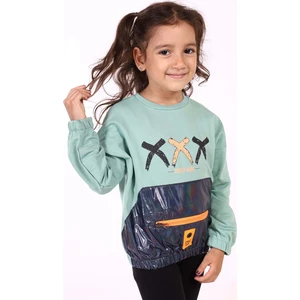 Toontoy Kids Toontoy Kız Çocuk Cep Detaylı Baskılı Sweatshirt