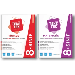 Pruva Akademi 8. Sınıf Teke Tek Soru Bankası Türkçe Matematik LGS Seti