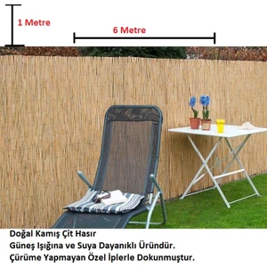Bambu Kamış Hasır 1 Metre x 6 Metre
