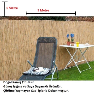 Bambu Kamış Hasır 1 Metre x 5 Metre