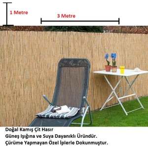 Bambu Kamış Hasır 1 Metre x 3 Metre