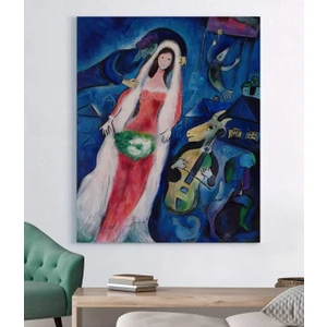 Marc Chagall La Mariee Kanvas Tablo