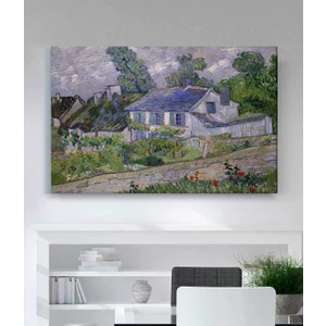 Vincent Van Gogh-Auvers'deki Evler Kanvas Tablo