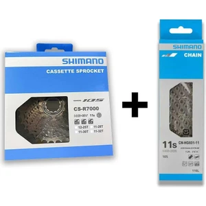 Cs- R7000 105 11-28T Ruble + SHIMANO CN-HG601 Zincir 11 Vites Set