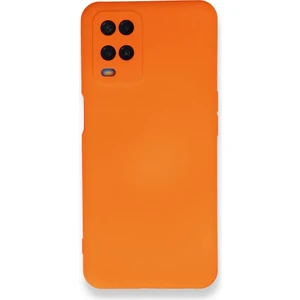 Oppo A54 Kılıf Lansman Silikon Kapak Turuncu