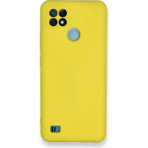 Bilişim Akademi Oppo Real Me C21 Kılıf Lansman Silikon Kapak Sarı