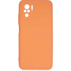 Bilişim Akademi Xiaomi Redmi Note 10 Kılıf Lansman Silikon Kapak Turuncu