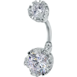 Balık Pulu Dizayn Çelik Göbek Piercing EP37BY