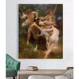 William Adolphe Bouguereau - Nymphs And Satyr Tablosu