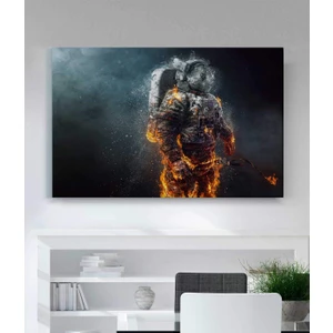 Uzay Astronot Resimli Kanvas Tablo