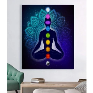 Hint Buda Meditasyon 7 Çakra Yoga Spor Kanvas Tablo
