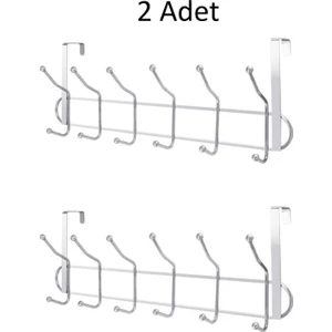Doğuş Mutfak 2 Adet Kapı Arkası Metal Pantalon Gömlek Havlu Bornoz Askısı