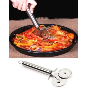 Kitchen Live Hamur, Pizza, Börek Kesme Bıçağı Çift Başlıklı Hamur Ruleti Hamur Şekillendirme