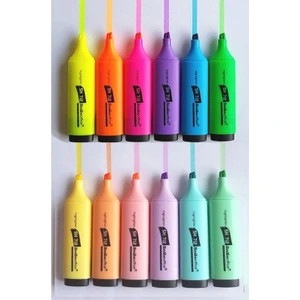 Scrikss SH712 Pastel + Fosforlu İşaretleme Kalemi 12 Renk