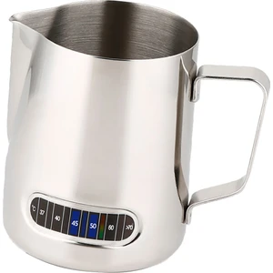 Strade Store 1 Parça Süt Kahve Sürahi Termometre Frothing Sürahi 600 ml Paslanmaz Çelik Malzeme, Espresso Makinesi Için (Yurt Dışından)