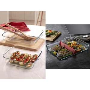Borcam Fırın Tepsisi - 3 Lü Borcam Set Eldivenli