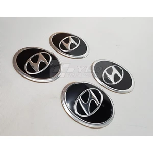 Duru Doruk Hyundai Jant Göbeği Siyah 4'lü Set 60 mm