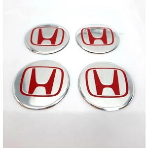 Honda Jant Göbeği Kırmızı Silver 4'lü Set 54 mm