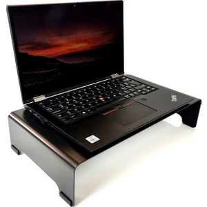 Metal Notebook Macbook Laptop Standı-Hava Kanallı-Siyah