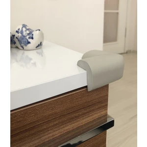 ( 2 Metre Kauçuk Kenar + 4 Adet Köşe )  Gri  Kauçuk Kenar Koruyucu