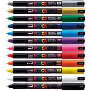 Posca Pc-1mr 0.7 Su Bazlı Boyama Markörü 12'li Set
