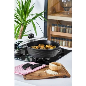 Kuvarz Döküm Basık Tencere 30 cm KUV-7869