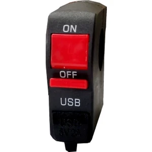 Motosiklet Sis Far Düğmesi USB Çıkışlı